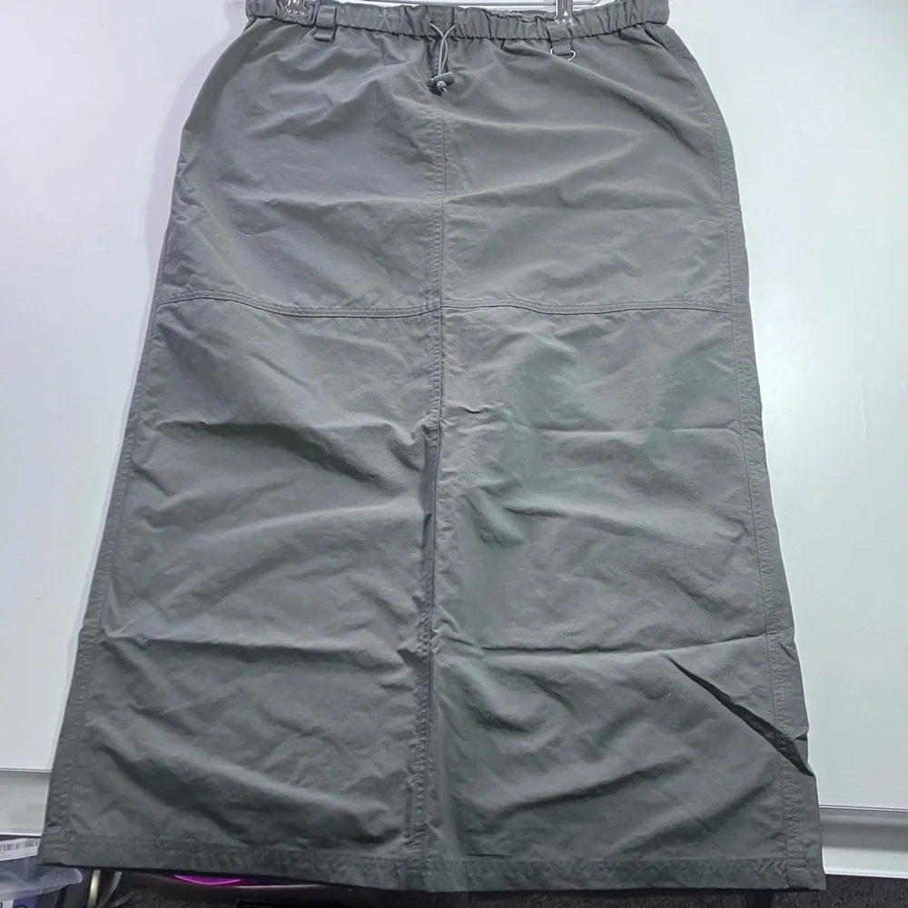 Ardene Graphite Grey Utility Cargo Parachute Longline Maxi Skirt Women’s M - Picture 8 of 10